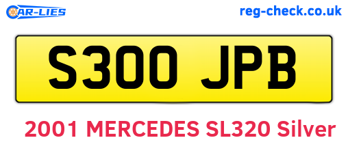 S300JPB are the vehicle registration plates.