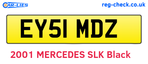 EY51MDZ are the vehicle registration plates.