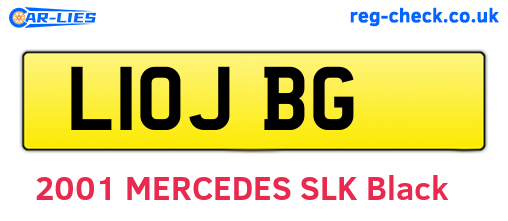 L10JBG are the vehicle registration plates.