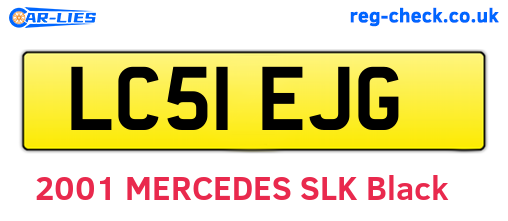LC51EJG are the vehicle registration plates.