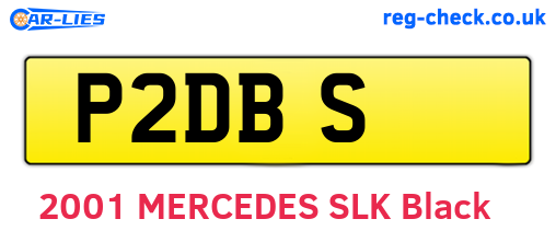 P2DBS are the vehicle registration plates.