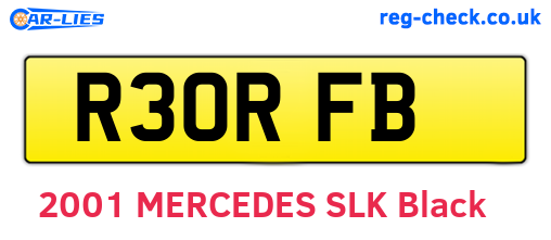 R30RFB are the vehicle registration plates.