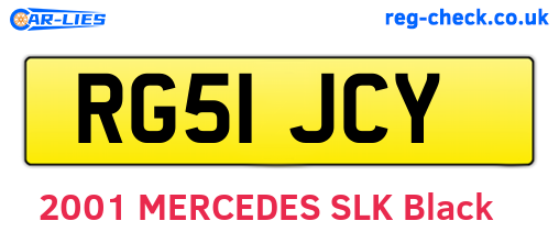RG51JCY are the vehicle registration plates.