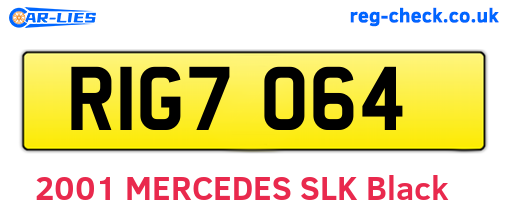 RIG7064 are the vehicle registration plates.
