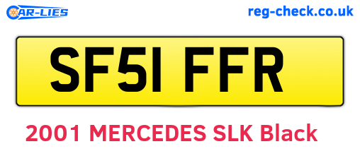 SF51FFR are the vehicle registration plates.