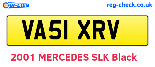 VA51XRV are the vehicle registration plates.