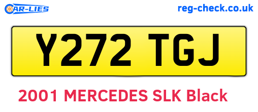 Y272TGJ are the vehicle registration plates.