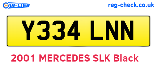 Y334LNN are the vehicle registration plates.
