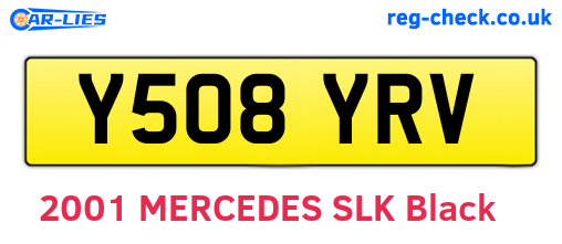 Y508YRV are the vehicle registration plates.