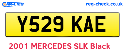 Y529KAE are the vehicle registration plates.