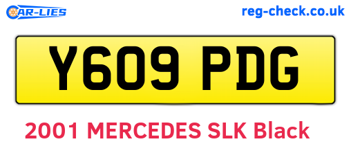Y609PDG are the vehicle registration plates.