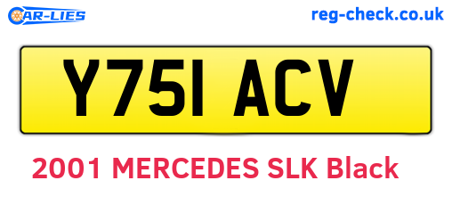 Y751ACV are the vehicle registration plates.
