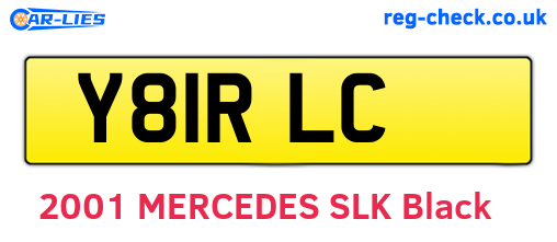 Y81RLC are the vehicle registration plates.