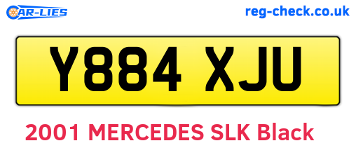 Y884XJU are the vehicle registration plates.