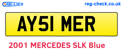 AY51MER are the vehicle registration plates.