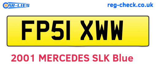 FP51XWW are the vehicle registration plates.