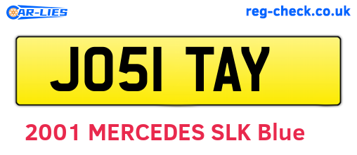 JO51TAY are the vehicle registration plates.