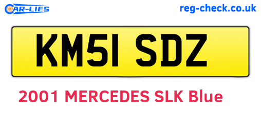 KM51SDZ are the vehicle registration plates.