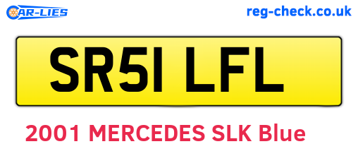 SR51LFL are the vehicle registration plates.