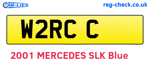 W2RCC are the vehicle registration plates.