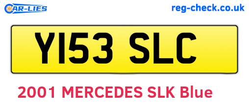 Y153SLC are the vehicle registration plates.