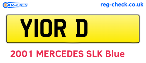 Y1ORD are the vehicle registration plates.