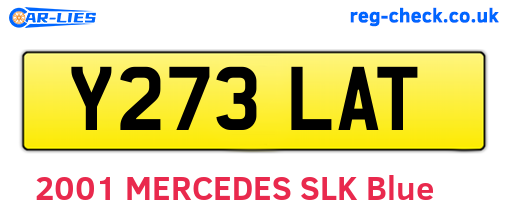 Y273LAT are the vehicle registration plates.