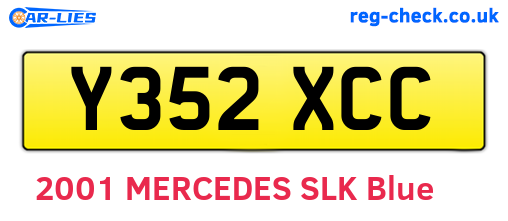 Y352XCC are the vehicle registration plates.