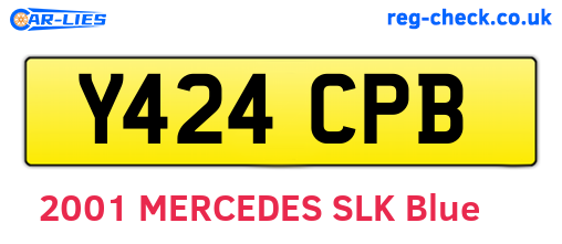 Y424CPB are the vehicle registration plates.