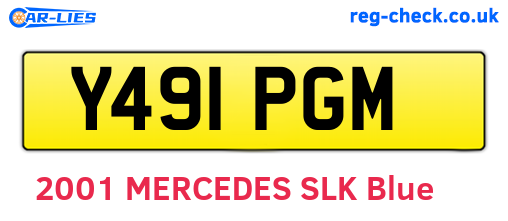 Y491PGM are the vehicle registration plates.