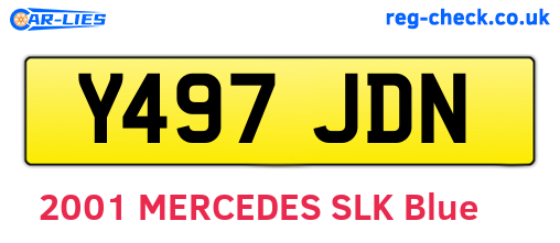 Y497JDN are the vehicle registration plates.