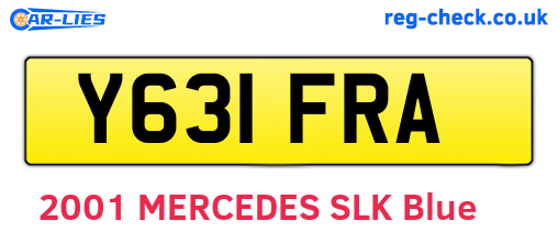 Y631FRA are the vehicle registration plates.