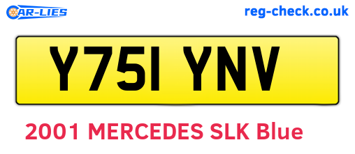 Y751YNV are the vehicle registration plates.