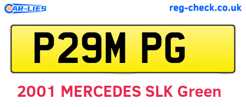 P29MPG are the vehicle registration plates.