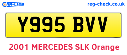 Y995BVV are the vehicle registration plates.