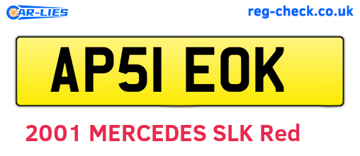 AP51EOK are the vehicle registration plates.