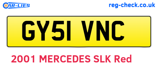 GY51VNC are the vehicle registration plates.
