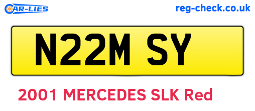 N22MSY are the vehicle registration plates.
