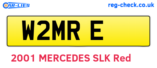 W2MRE are the vehicle registration plates.