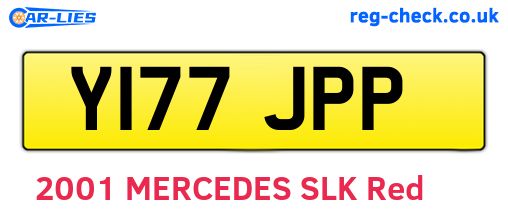 Y177JPP are the vehicle registration plates.
