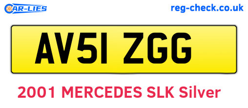 AV51ZGG are the vehicle registration plates.