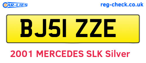 BJ51ZZE are the vehicle registration plates.