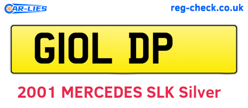 G10LDP are the vehicle registration plates.