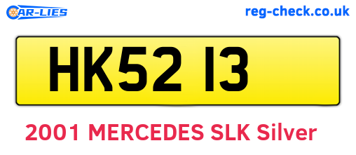 HK5213 are the vehicle registration plates.