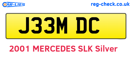 J33MDC are the vehicle registration plates.