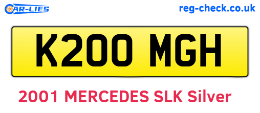 K200MGH are the vehicle registration plates.