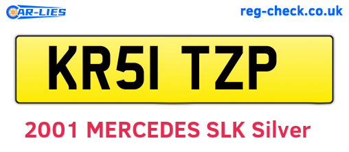 KR51TZP are the vehicle registration plates.
