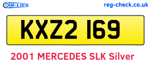 KXZ2169 are the vehicle registration plates.