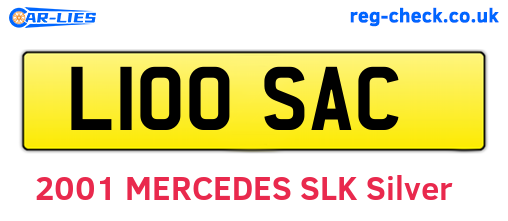 L100SAC are the vehicle registration plates.