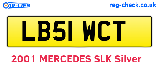 LB51WCT are the vehicle registration plates.